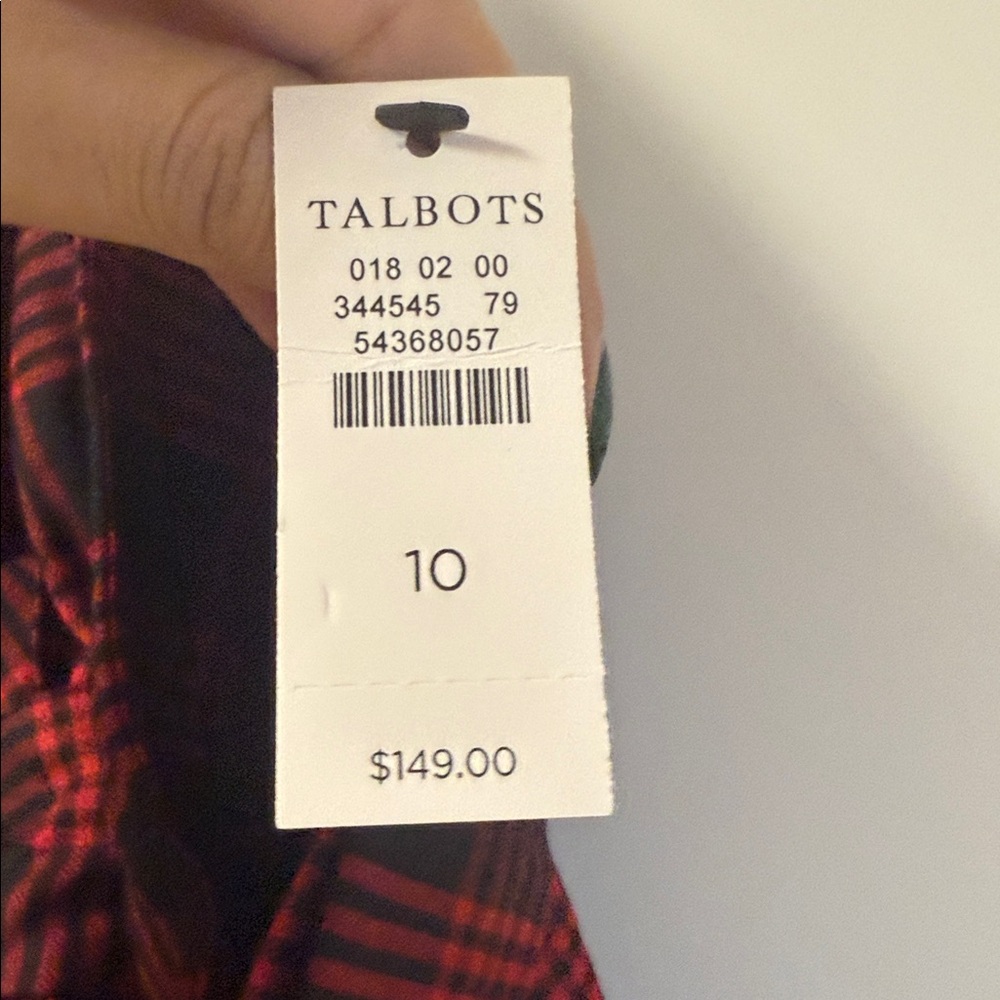 Talbots Plaid Red and Black Women's Skirt - Picture 4 of 6